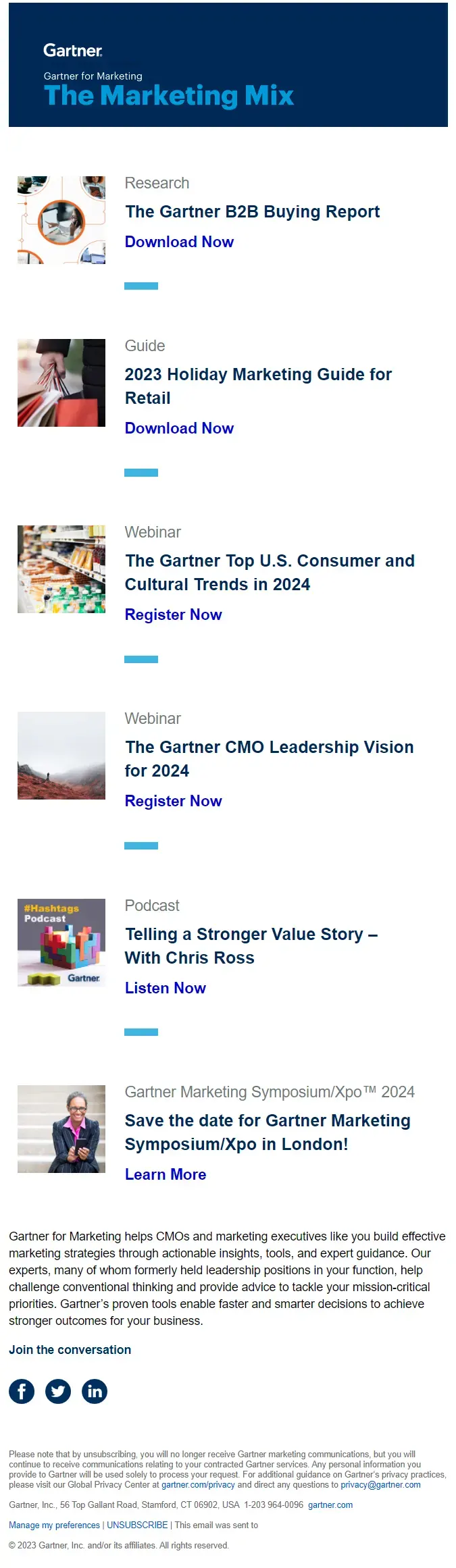 gartner emailer