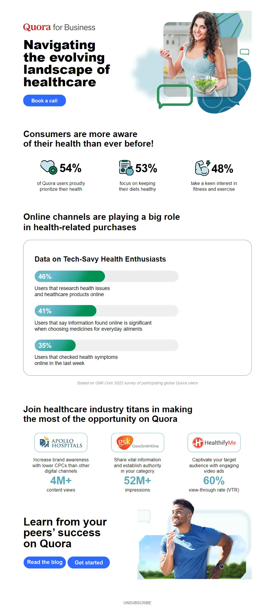 quora - healthcare ads emailer