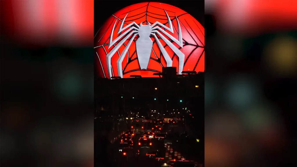 playstation las vegas sphere - view from city
