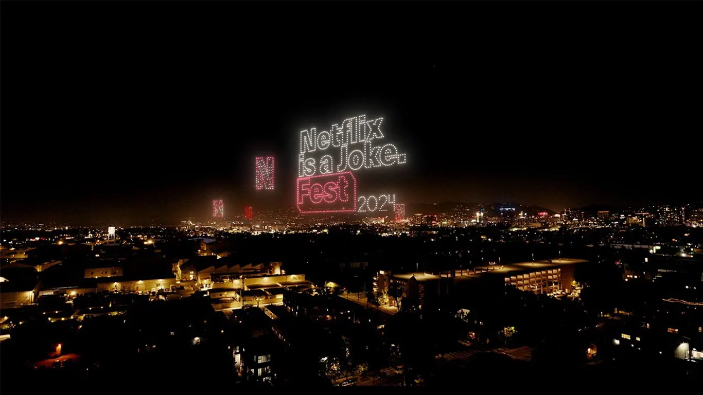 netflix is a joke fest drone show