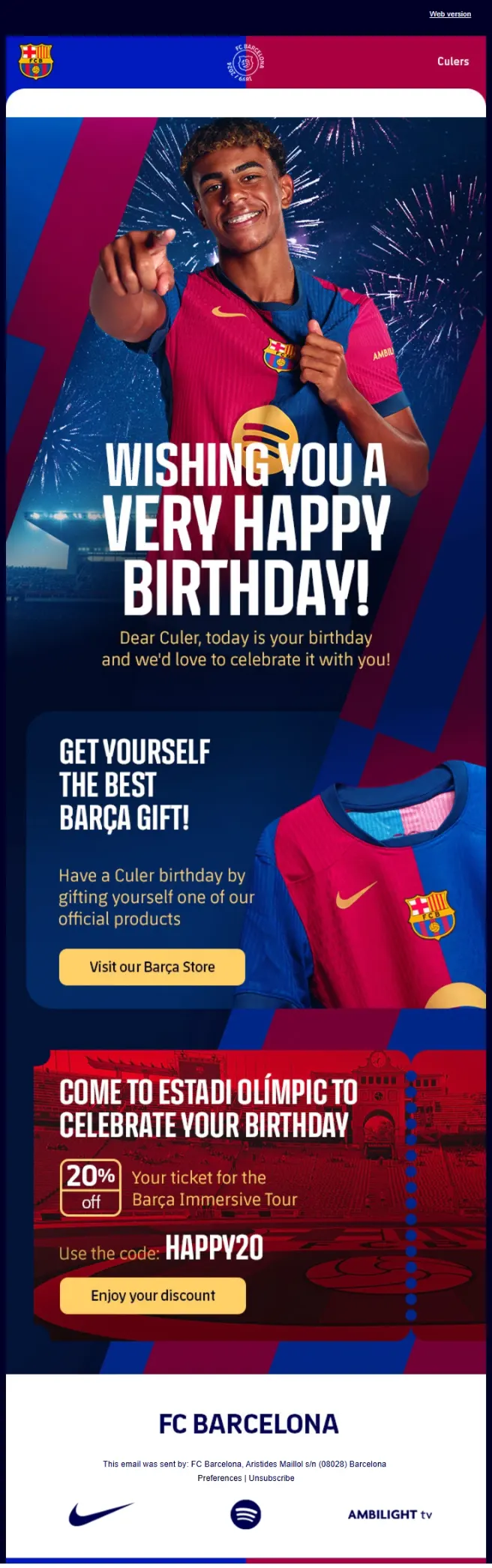 fc barcelona birthday email