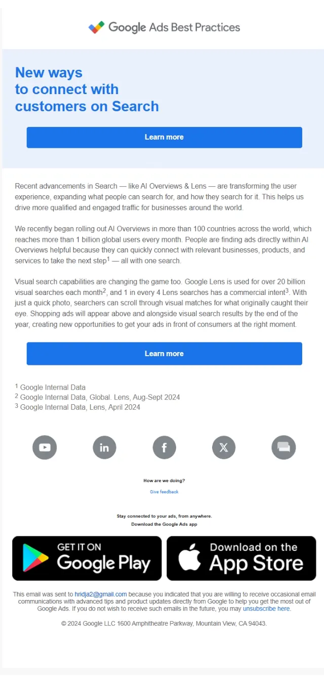 google ads - email