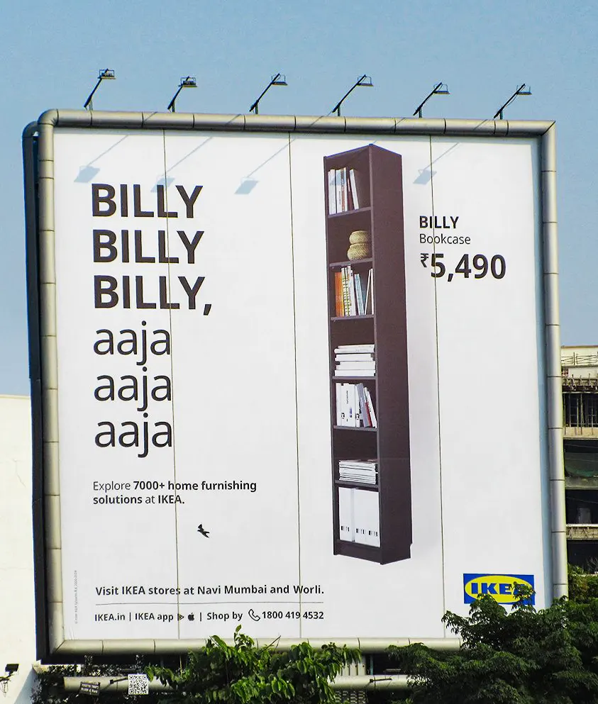 ikea billboard billy bily billy