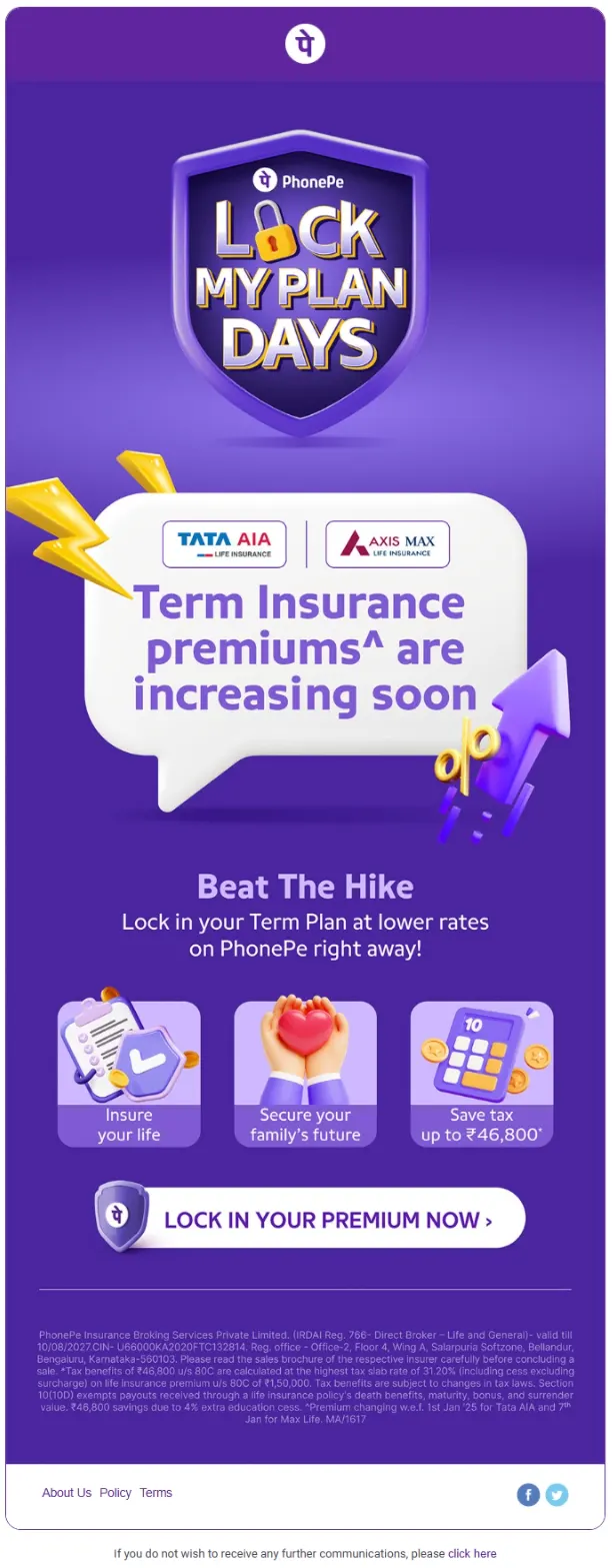 phonepe term insurance email