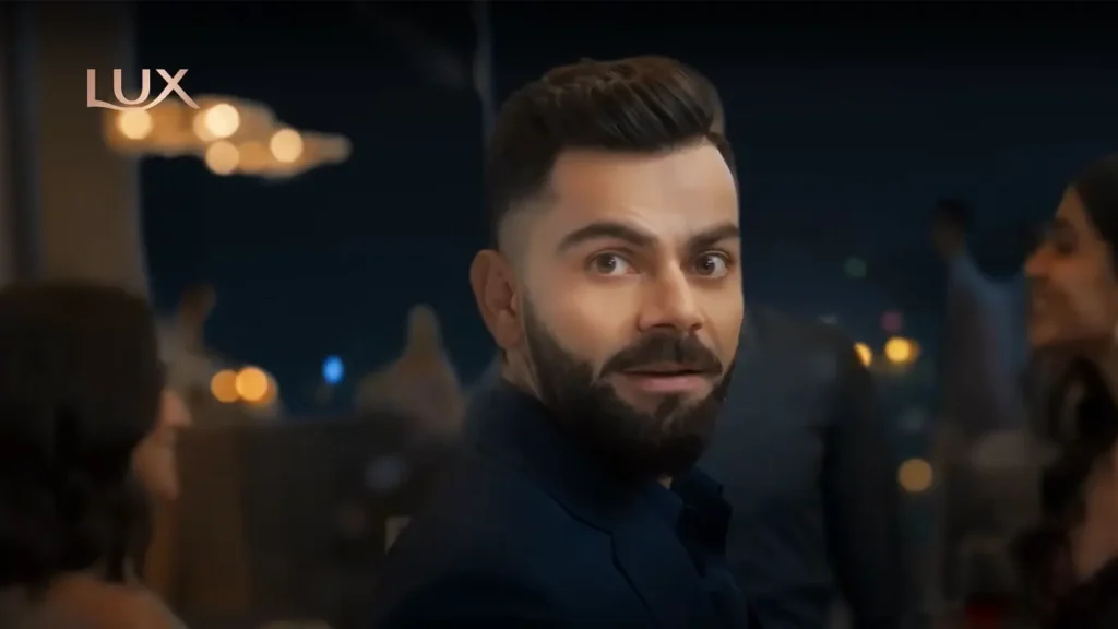 virat in lux ad