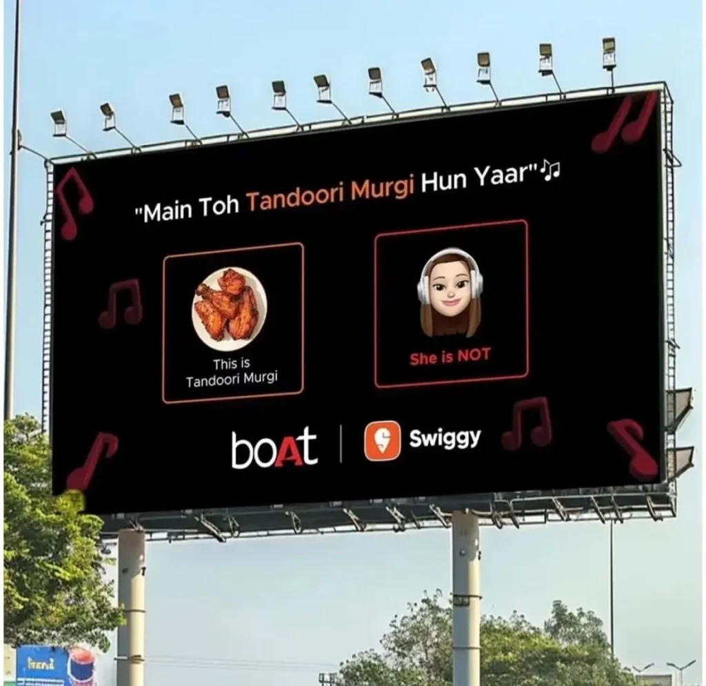 boat x swiggy billboard 